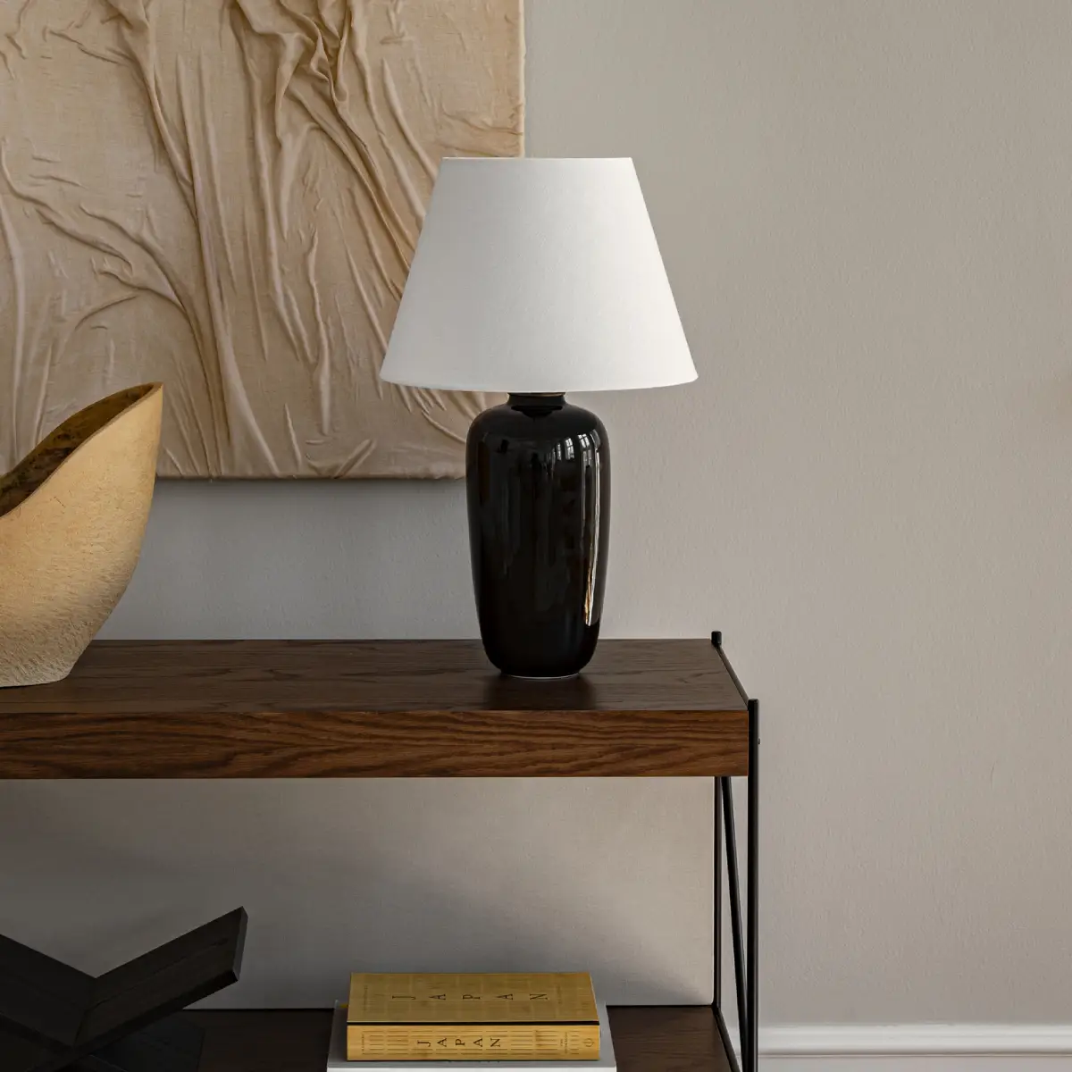 Torso Table Lamp Black -H57 cm