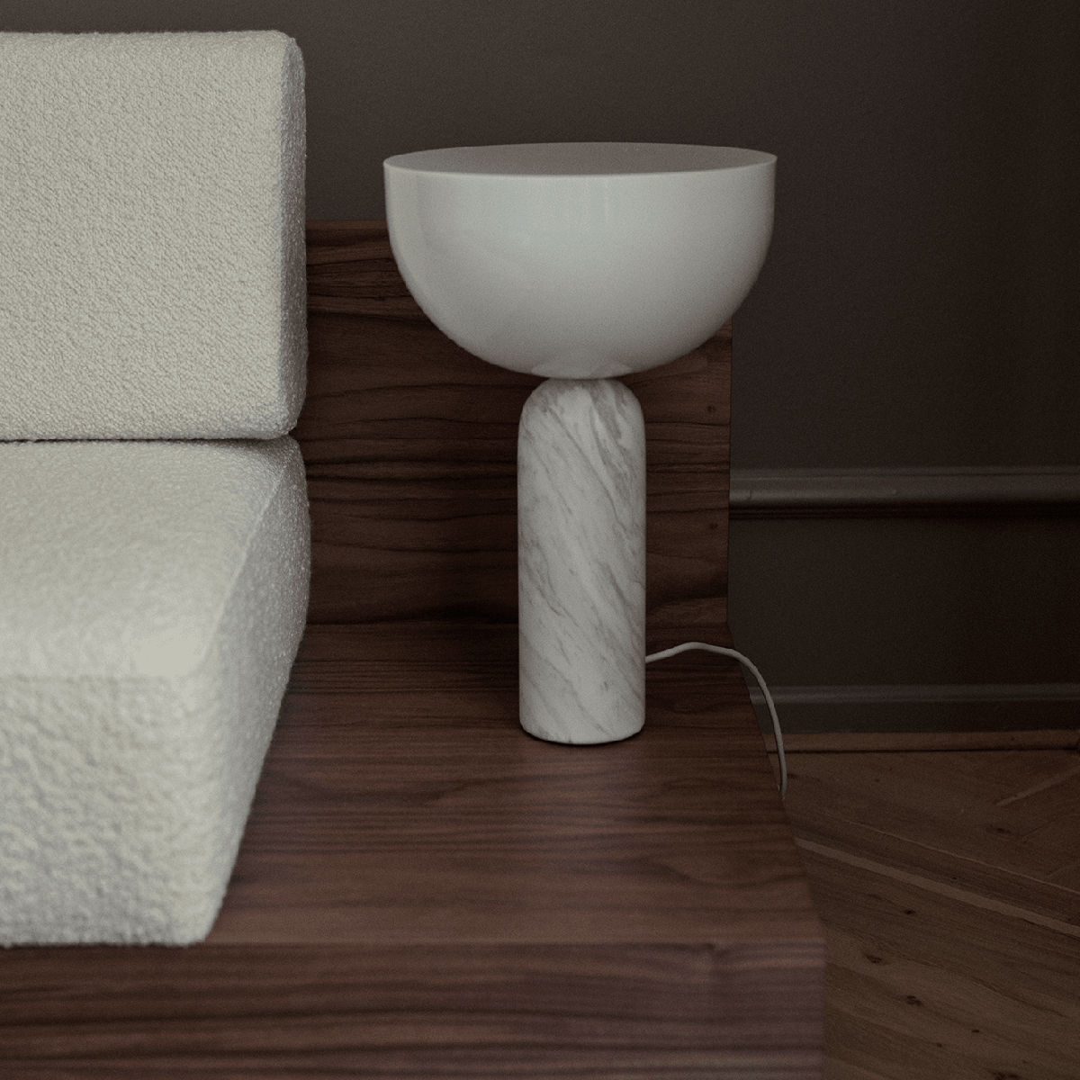 Kizu Table Lamp Large White Marble EU