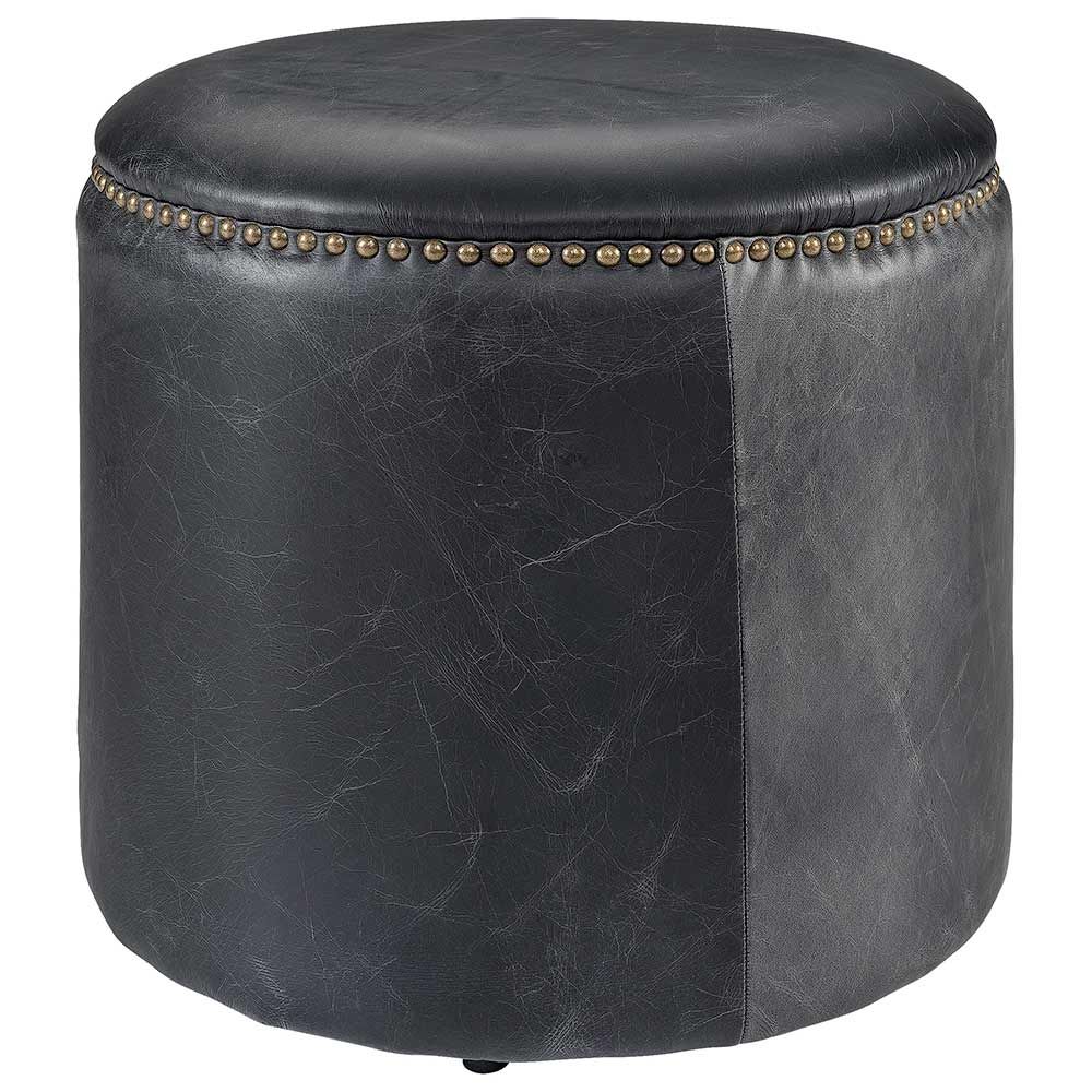Stool Nice Black Leather