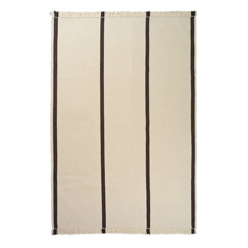 Calm Kelim Mat 200x300 cm - Off-white/Coffee