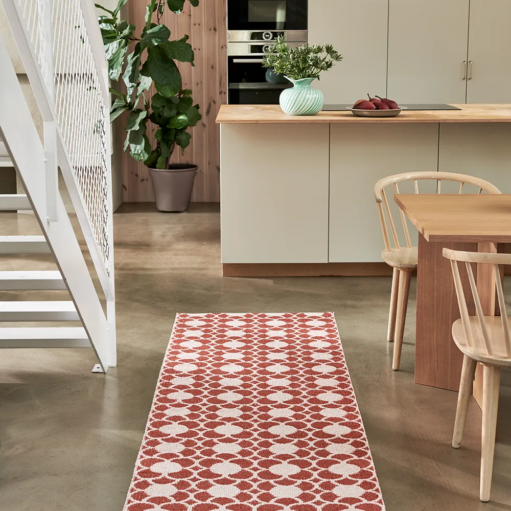 Anya rug Brick/Pearl Pink 70 x 300 cm