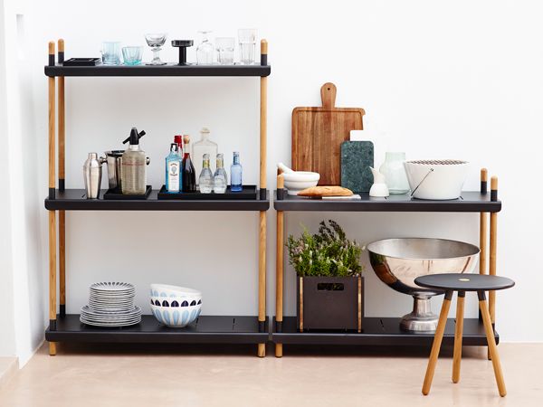 Frame Shelf 83cm Teak/White