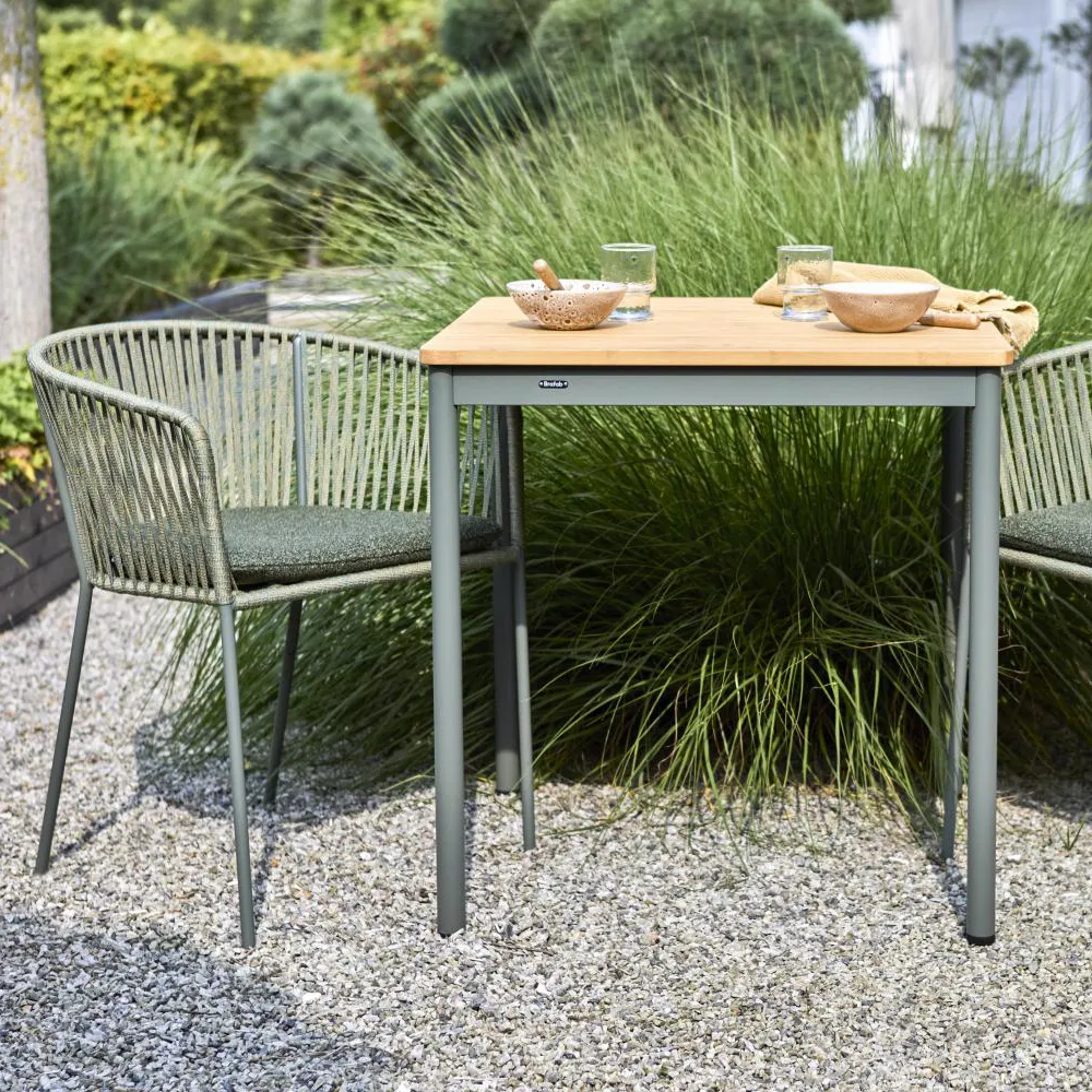 Nox Bistro table 70x70 - Bamboo/Nordic Green
