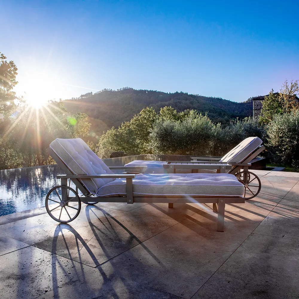 Sunbed Grey Aluminium