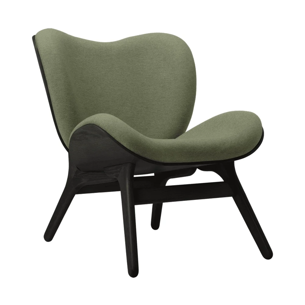 A Conversation Piece Lounge Chair Black Oak/Morning Meadows