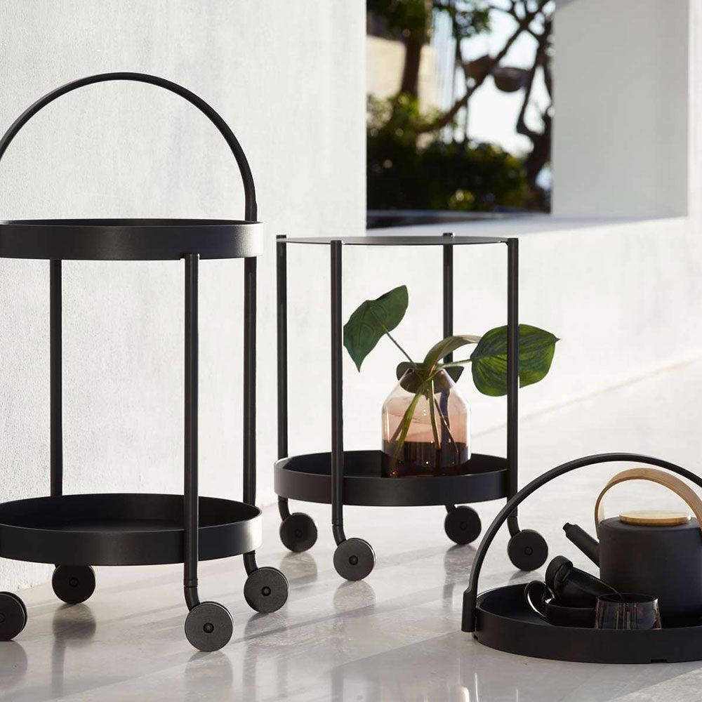 Roll Trolley / Side Table White