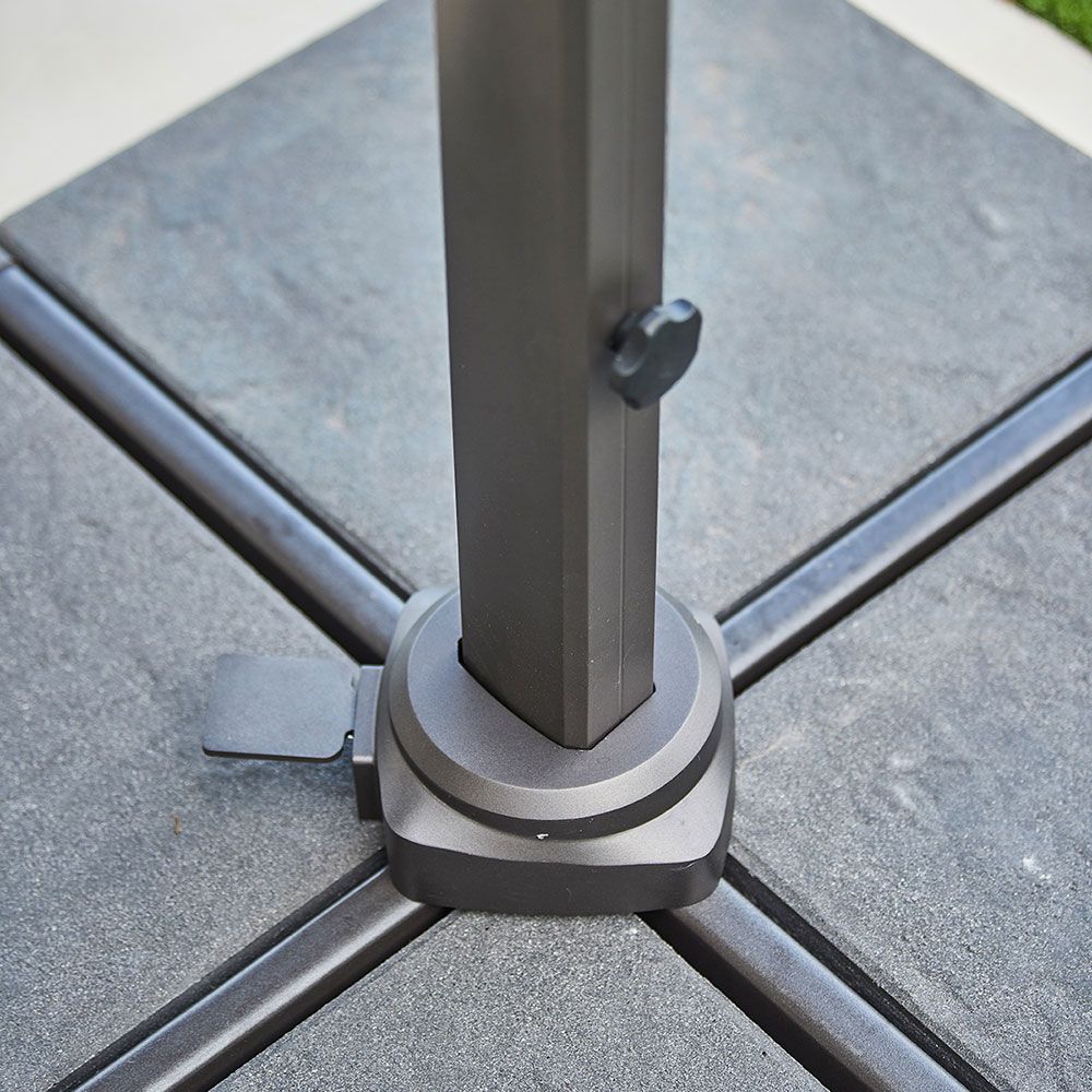 Hyde Luxe 300x400 cm Grey free hanging parasol