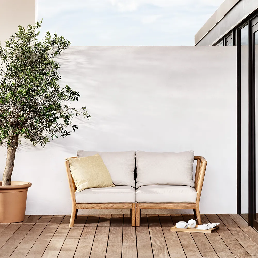 Tradition End Module Light Sand/Teak