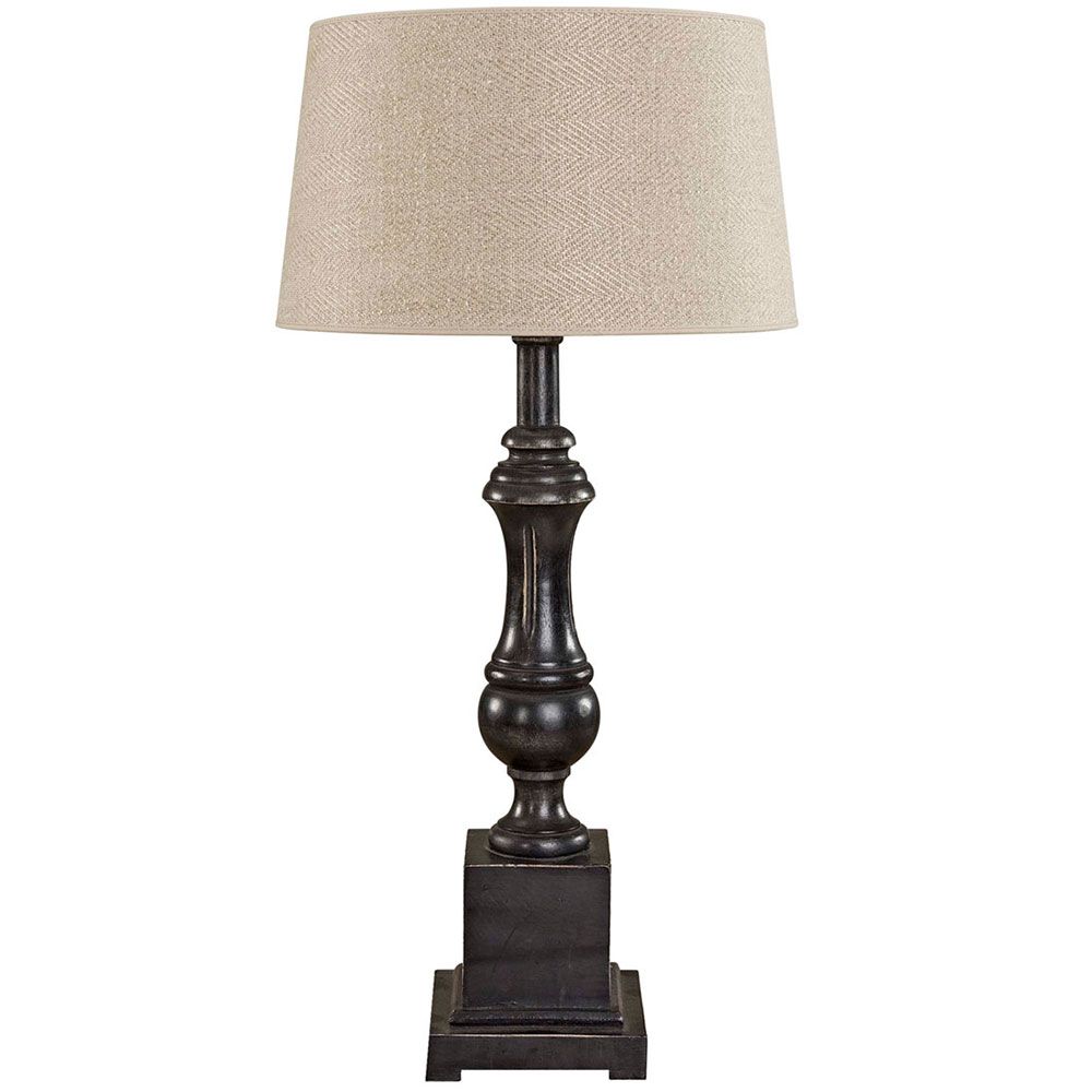 Venice Table Lamp Black Wood