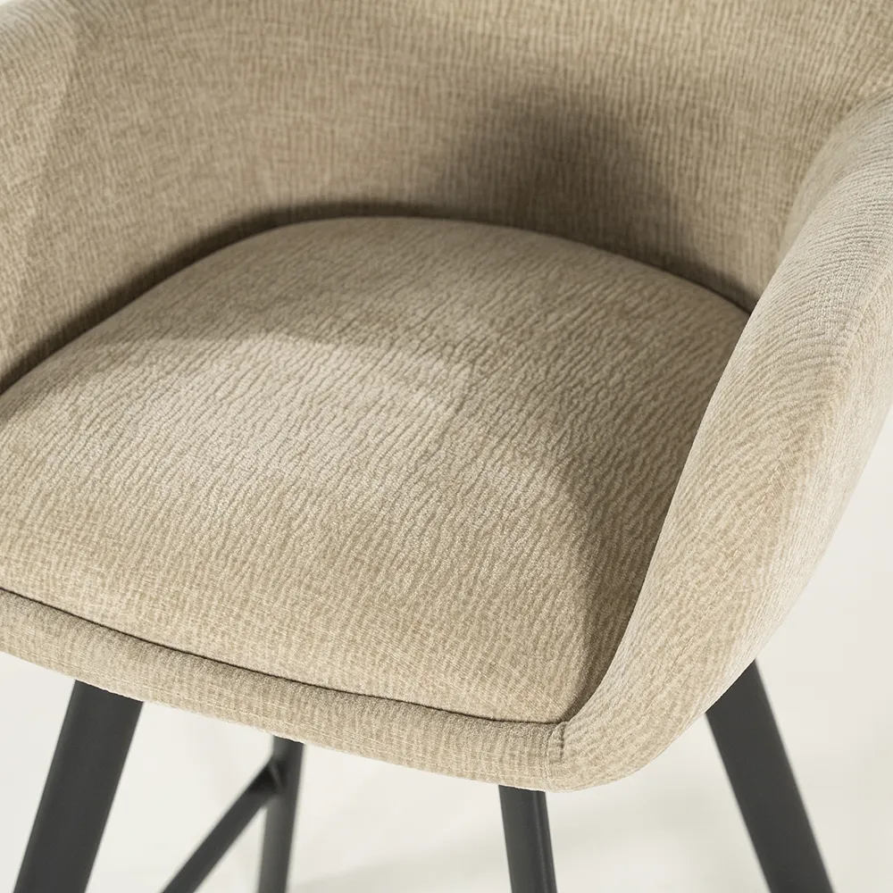 Bliss barstool with armrests - taupe