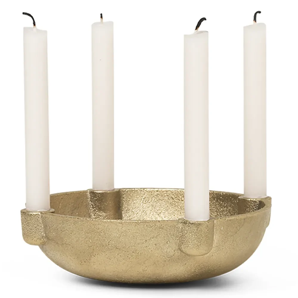 Bowl Candle Holder Ø14 cm Brass