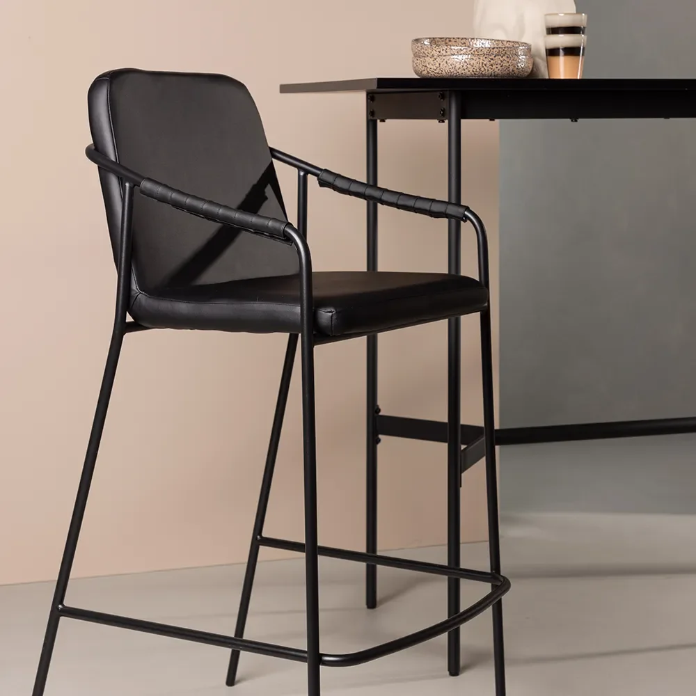 Tvist bar stool black 2-pack