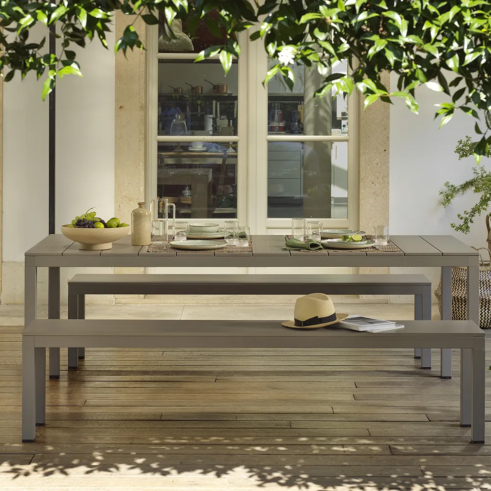 Rio Fix Dining Table 210x85 cm Tortora