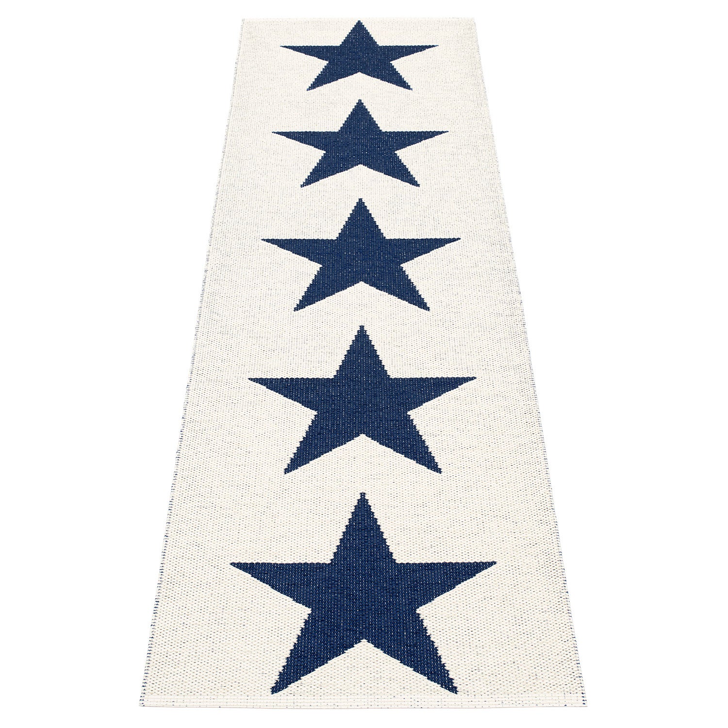 Viggo Carpet 70x250 cm one dark blue / vanilla