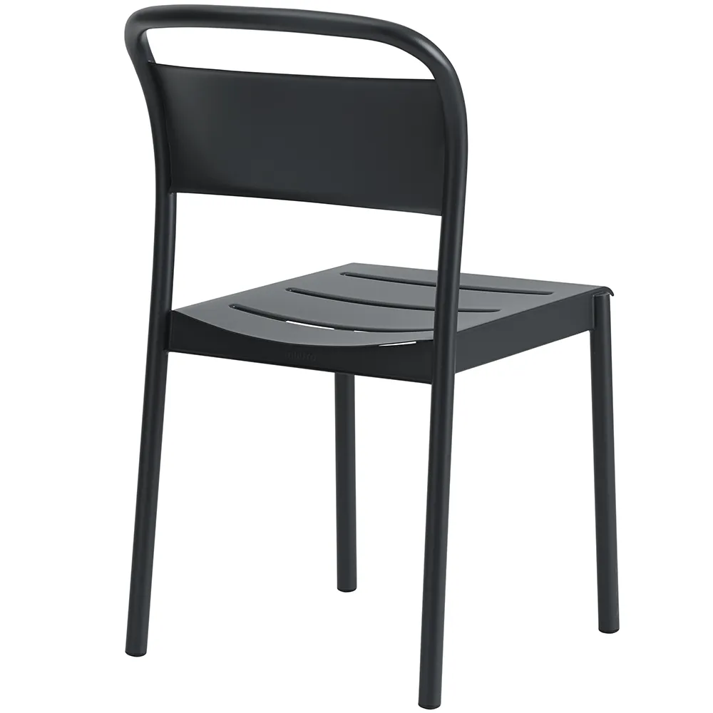 Linear Steel Dining chair Anthracite Black 