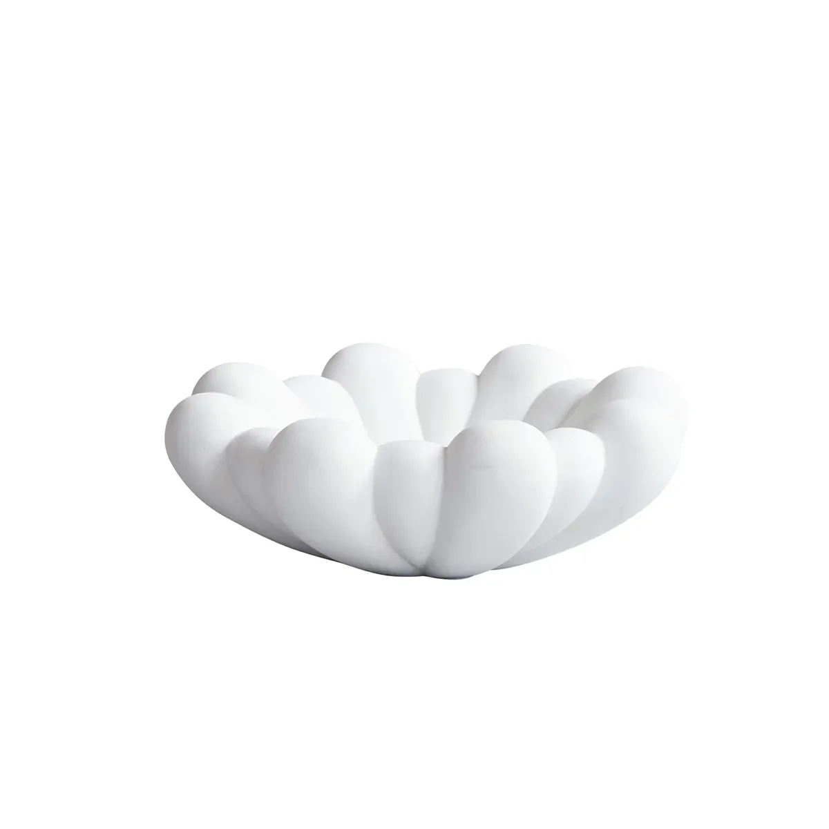 Handmade Decorative Bowl Bloom Bone White Ø 28,5 cm