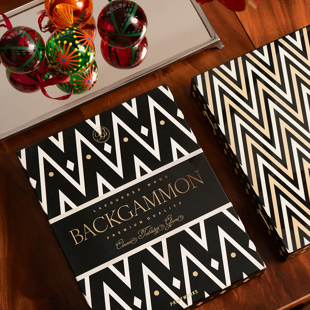 Backgammon Lacquered Black