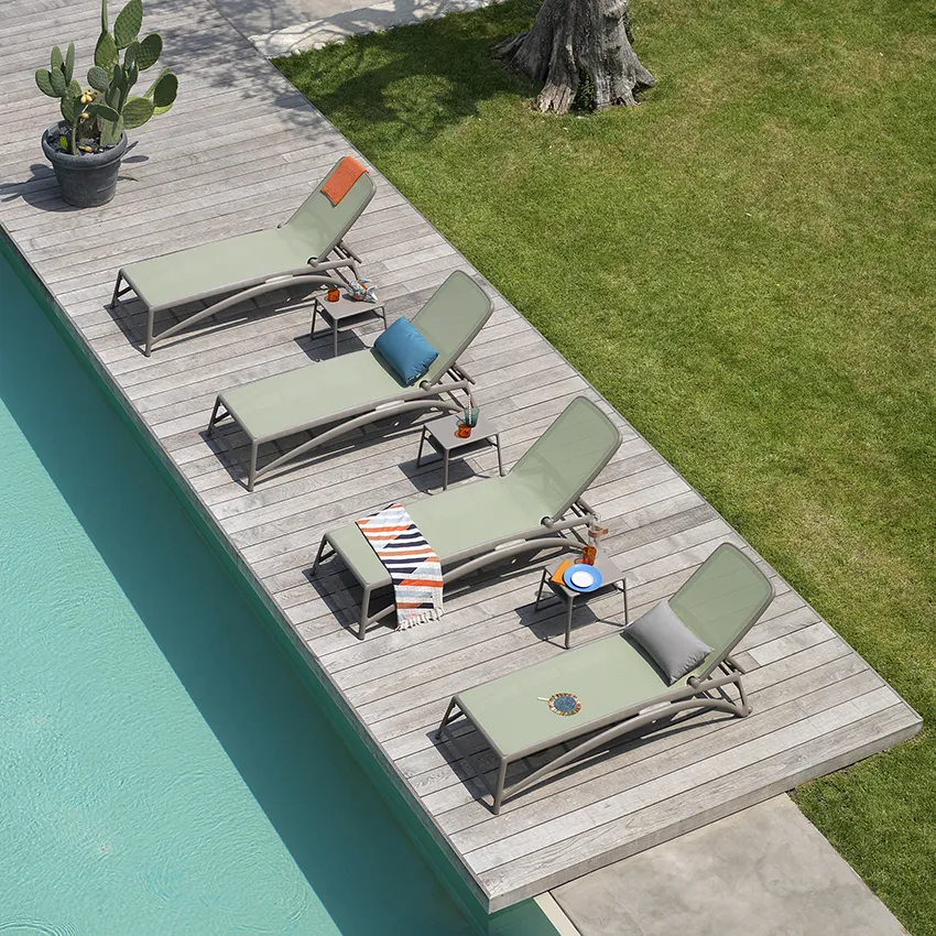 Atlantico sunbed Tortora-Agave