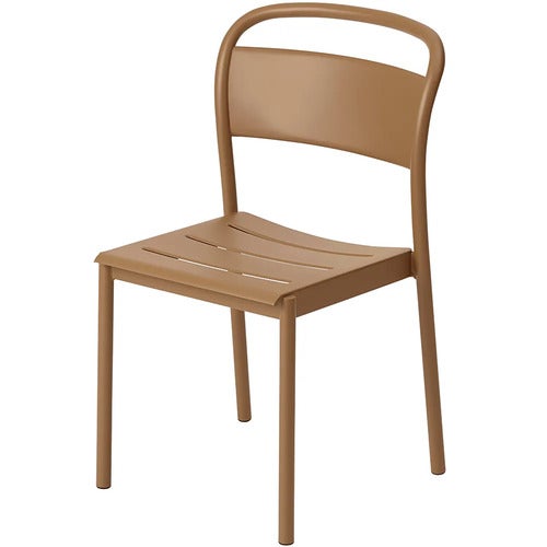Linear Steel Dining chair Burnt Orange 