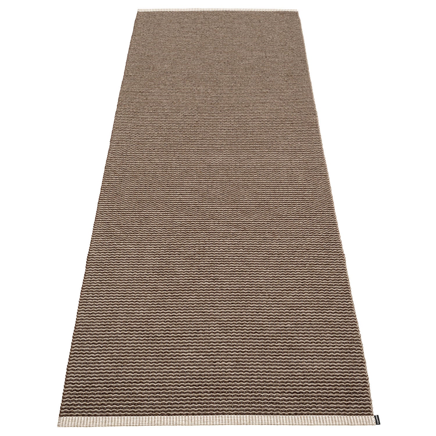 Mono Carpet 85x260 cm dark brown / dark linen