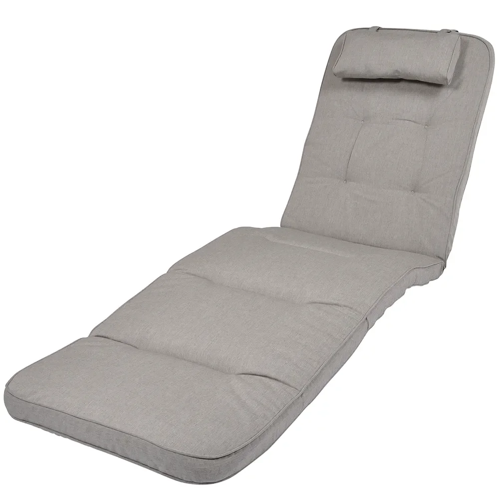 Ash grey Woodline sun lounger cushion