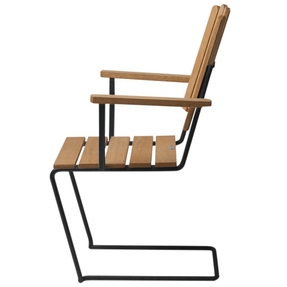 A2 Armchair Untreated Teak/Black frame