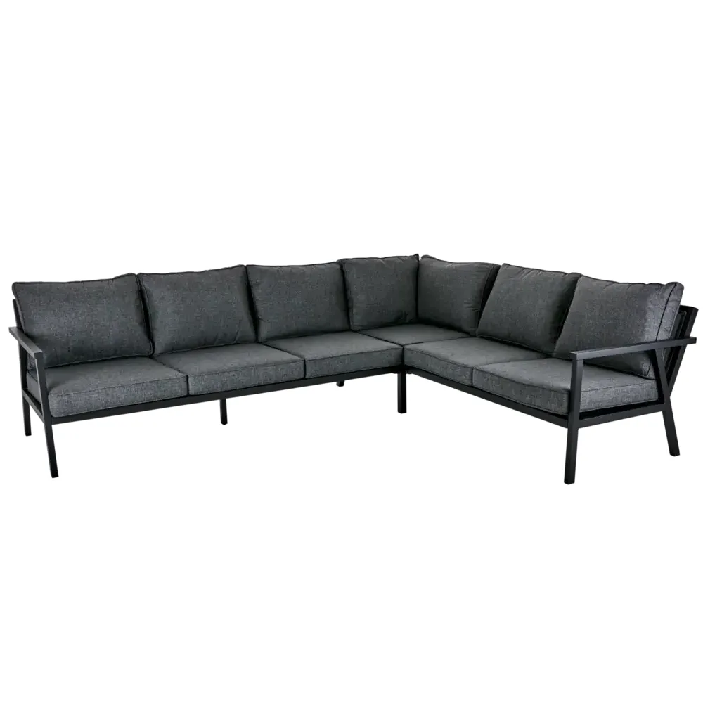 Rana corner sofa 224x291 cm black
