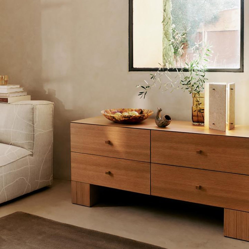 Kuben Drawers 2x2 - Natural Oak Veneer