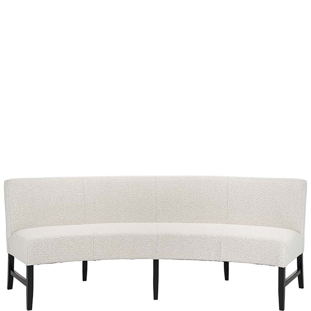 GISELLE dining sofa rounded - 220 cm, Nobu bouclé creme
