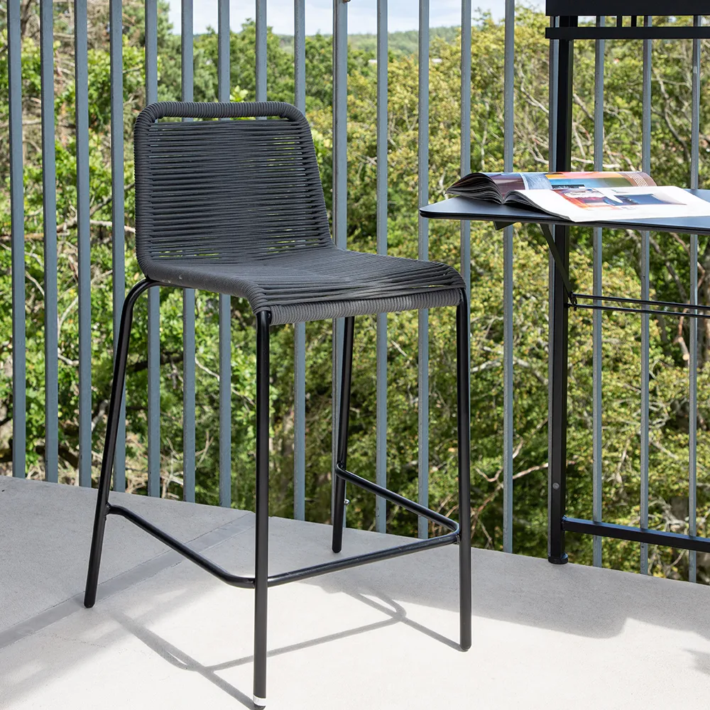 Lindos Barstool dark grey 2-pack