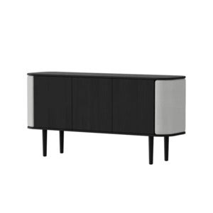 Treasures 3-door cabinet Black Oak/Sterling