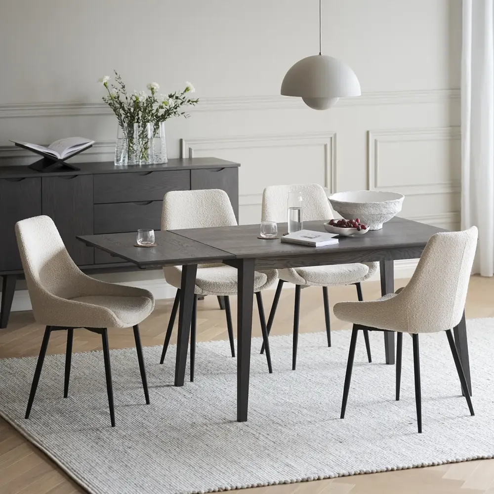 Filippa dining table 140x90 cm dark brown oak