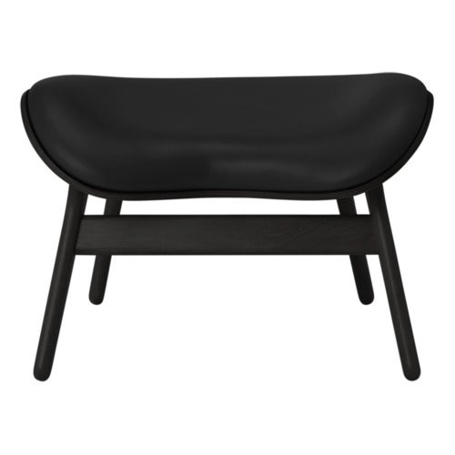 A Conversation Piece Ottoman Footstool Black Oak/Umage Leather Black