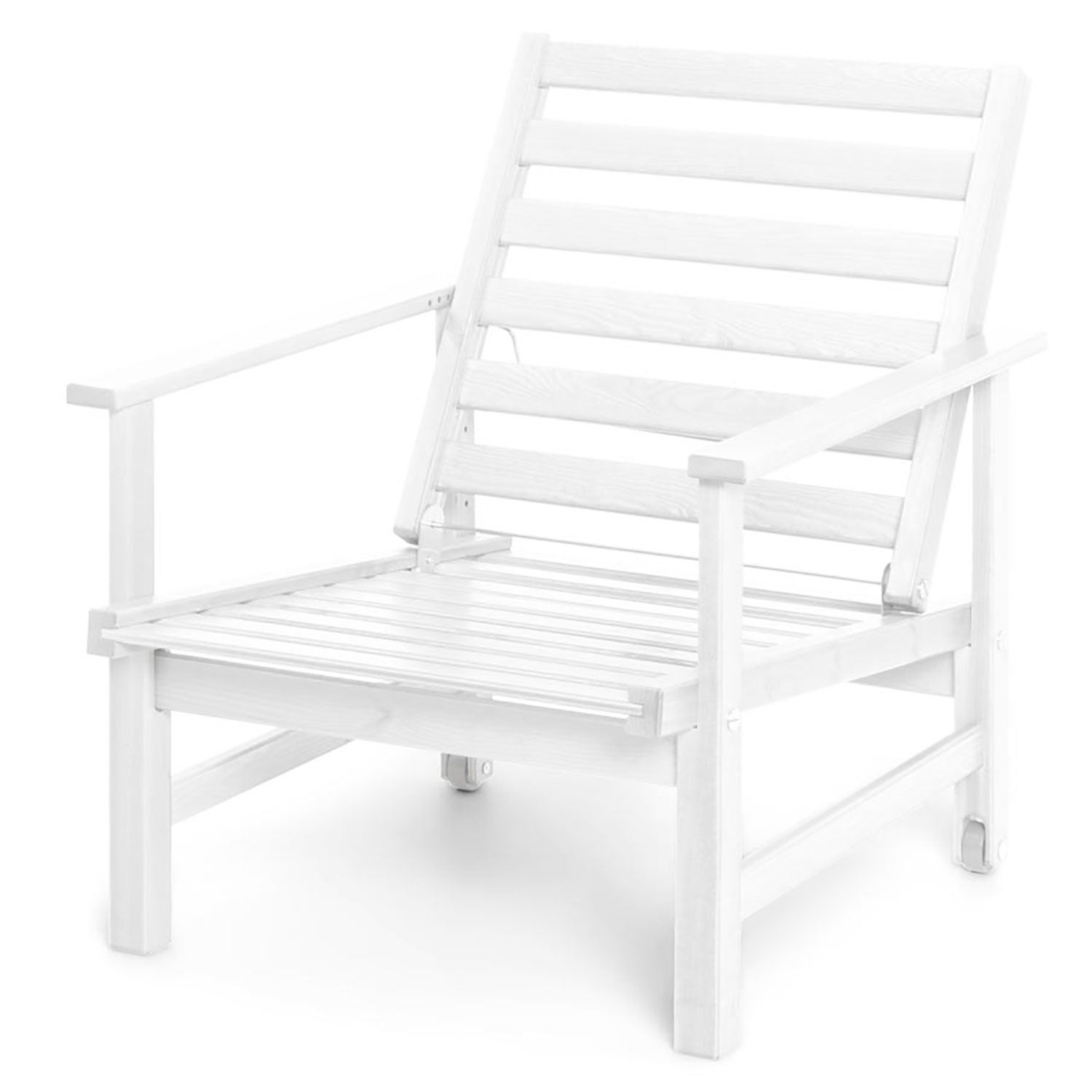 Armchair white glazed pine