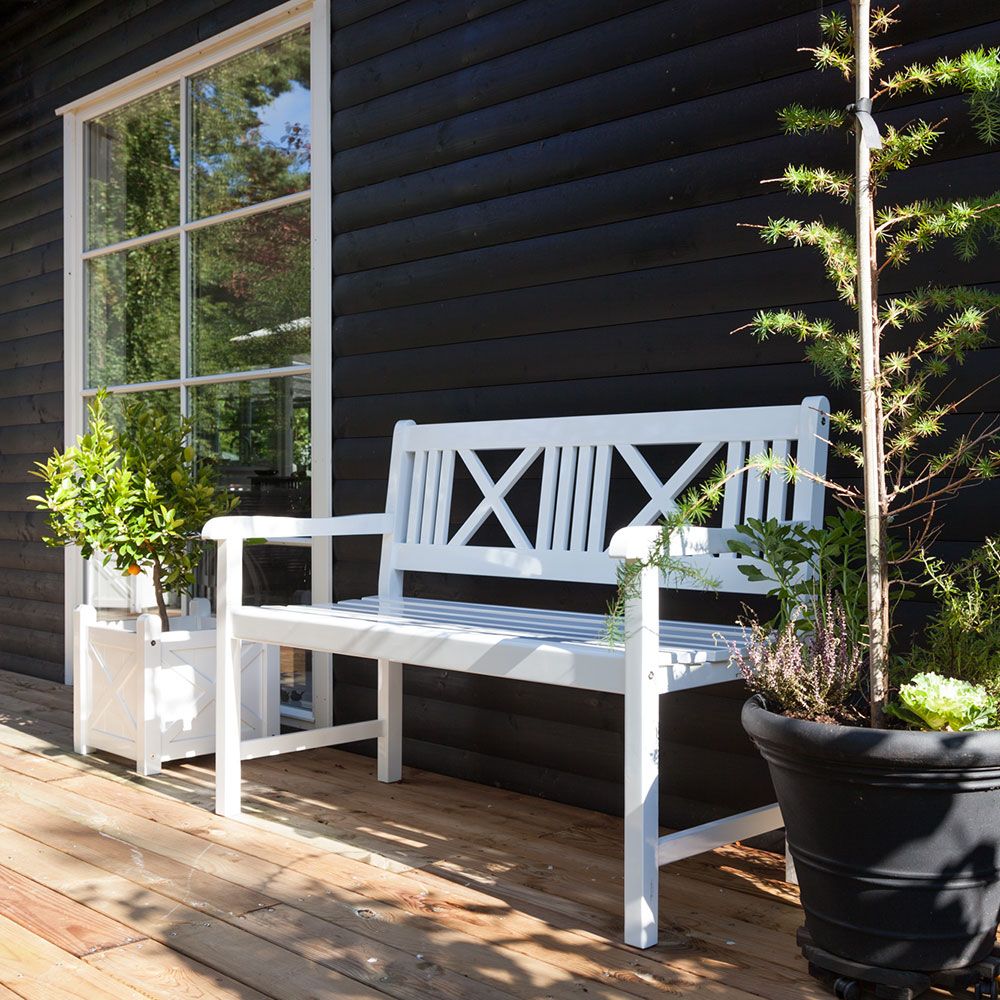 Rosenborg bench 120 cm white