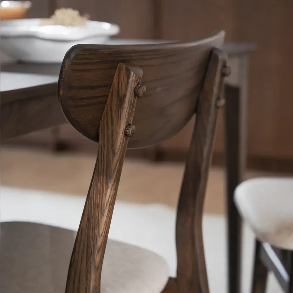 Rodham chair brown oak/beige