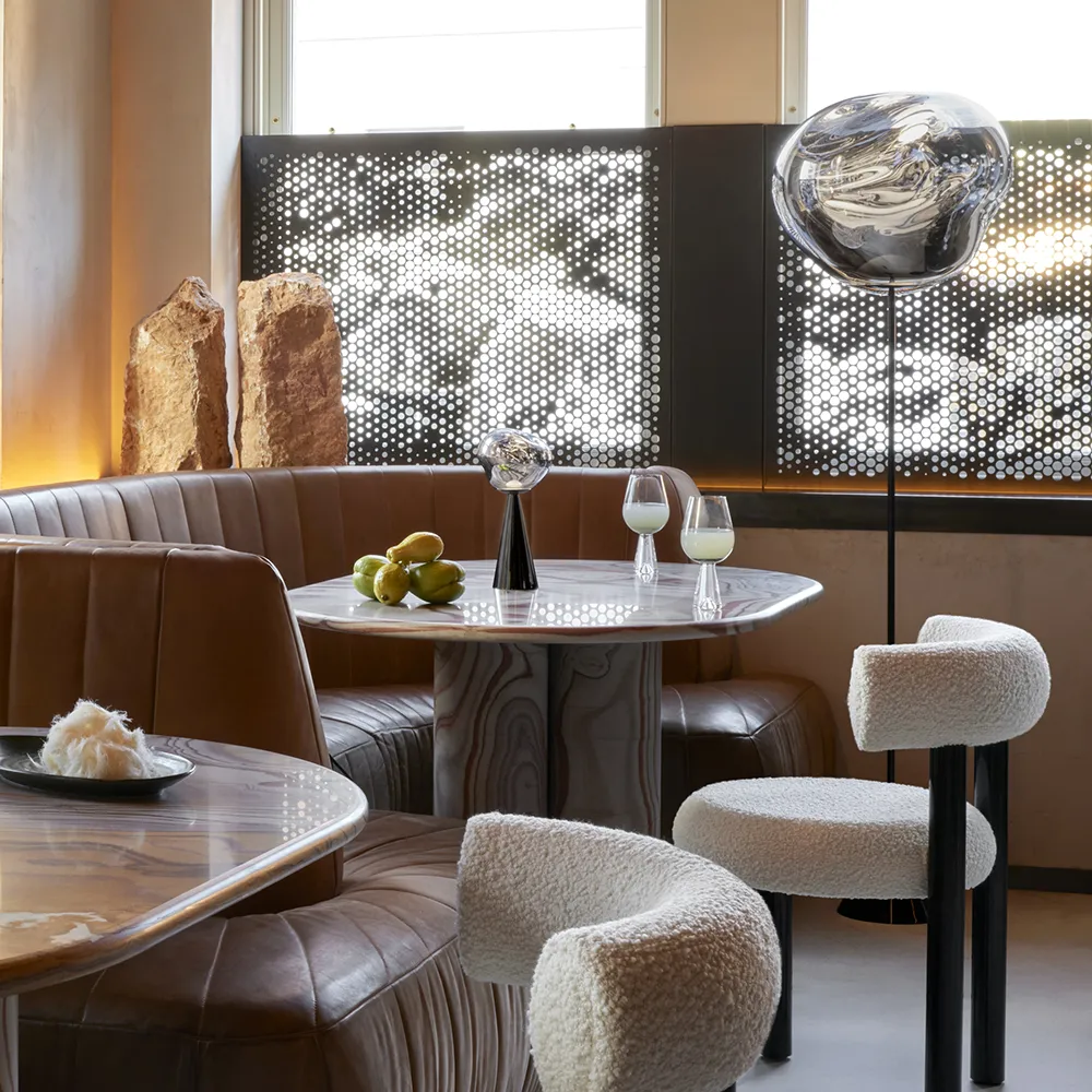 Melt Cone Slim Floor lamp Silver LED