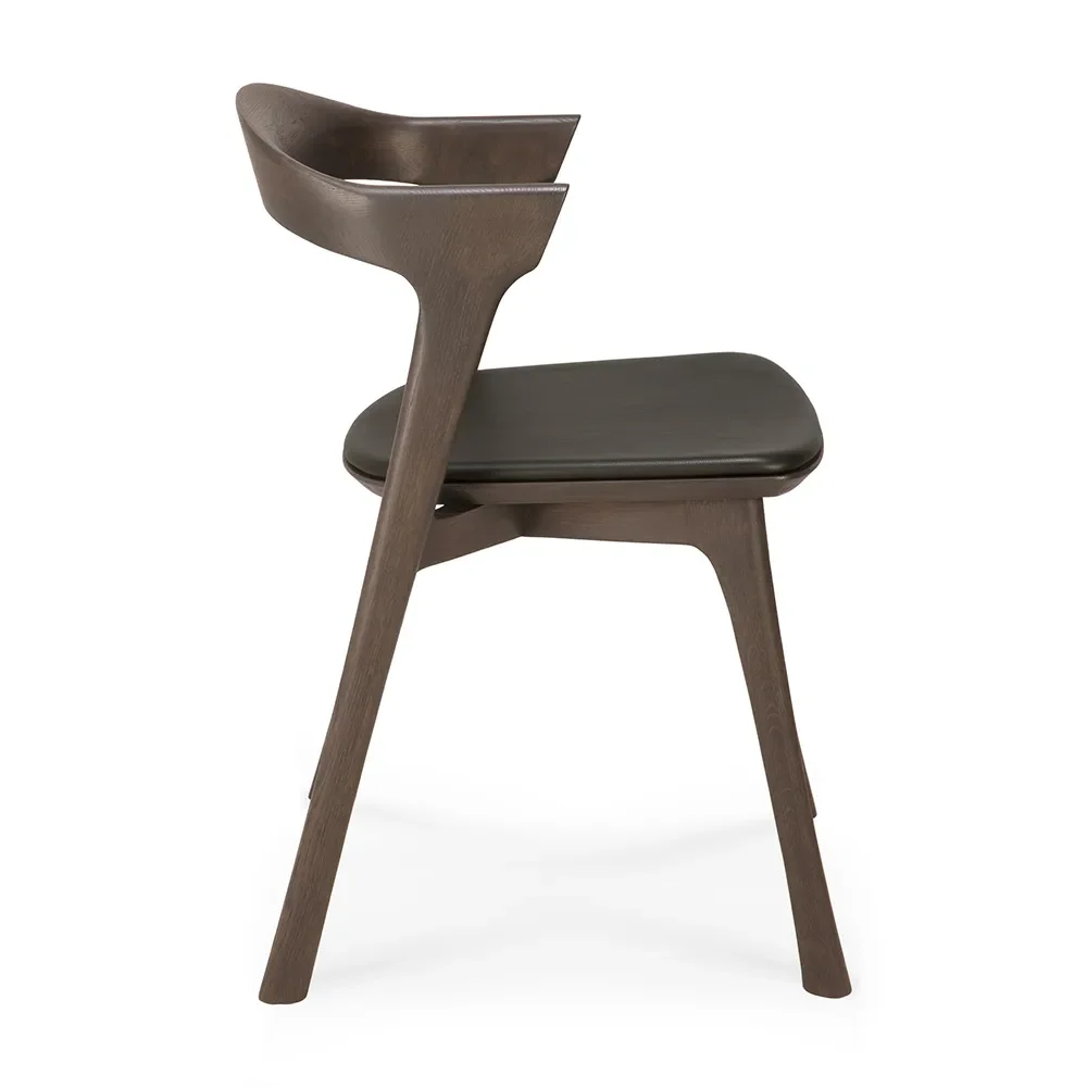 Bok Dining Chair Brown oak/Brown leather 