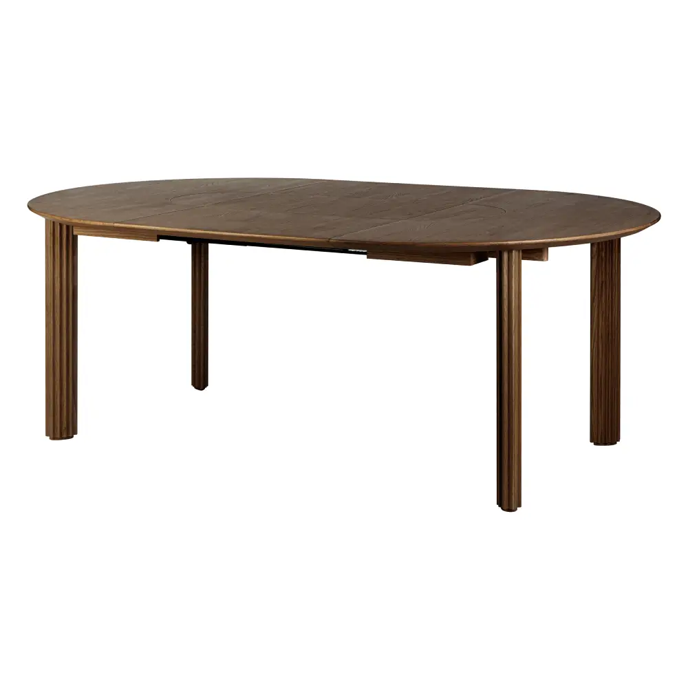 Comfort Circle Dining table with extension 132-202x132 Dark Oak