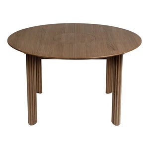 Comfort Circle Dining table with extension 132-202x132 Dark Oak