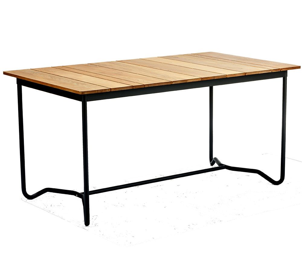 Grinda Table 85X150Cm Black / Teak