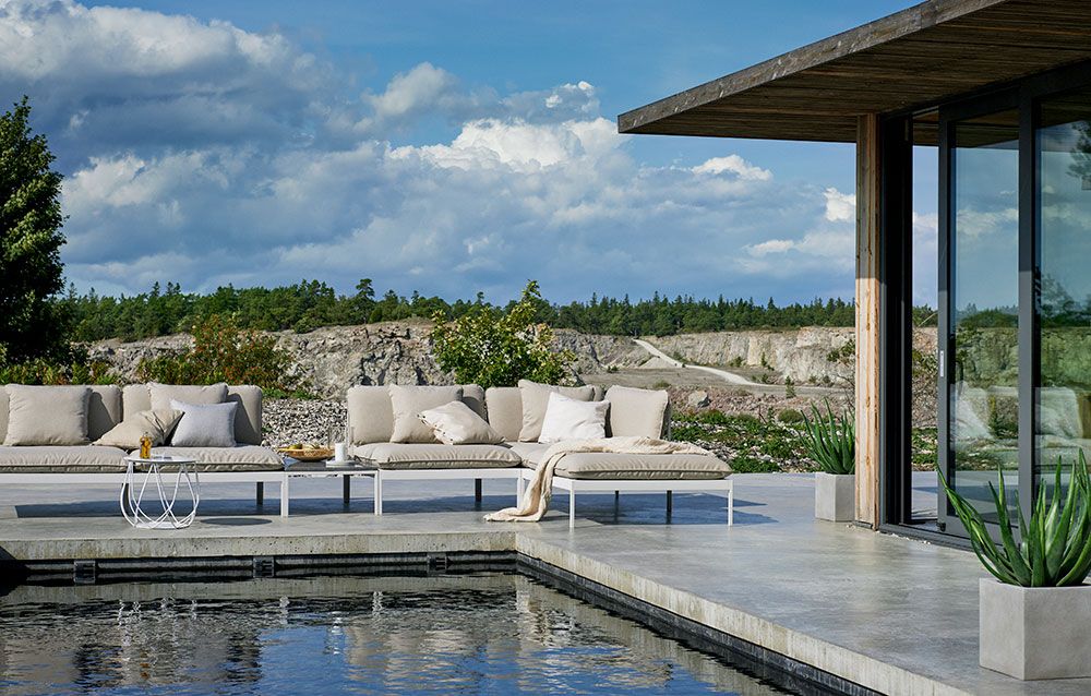 Bonan Coffee table base 105X105 Light grey