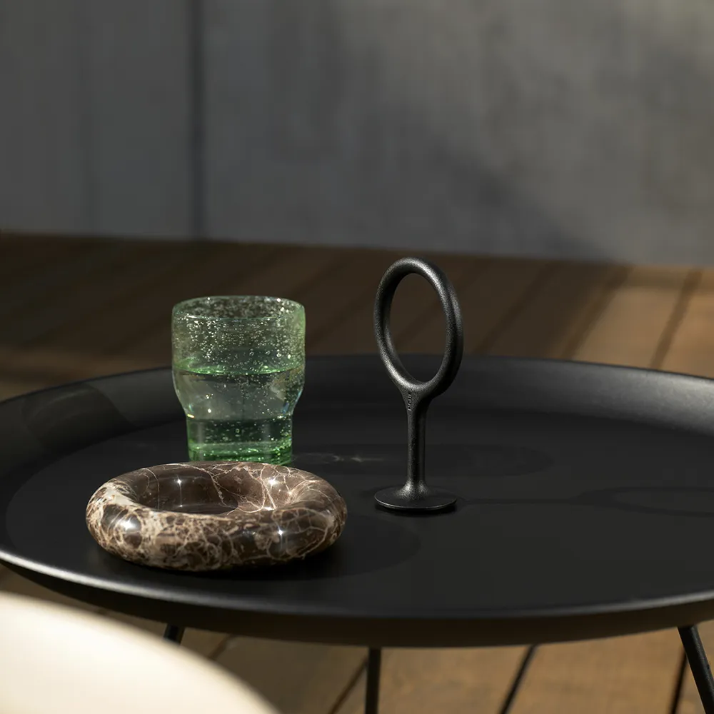 Eyelet side table 57,5 cm Black