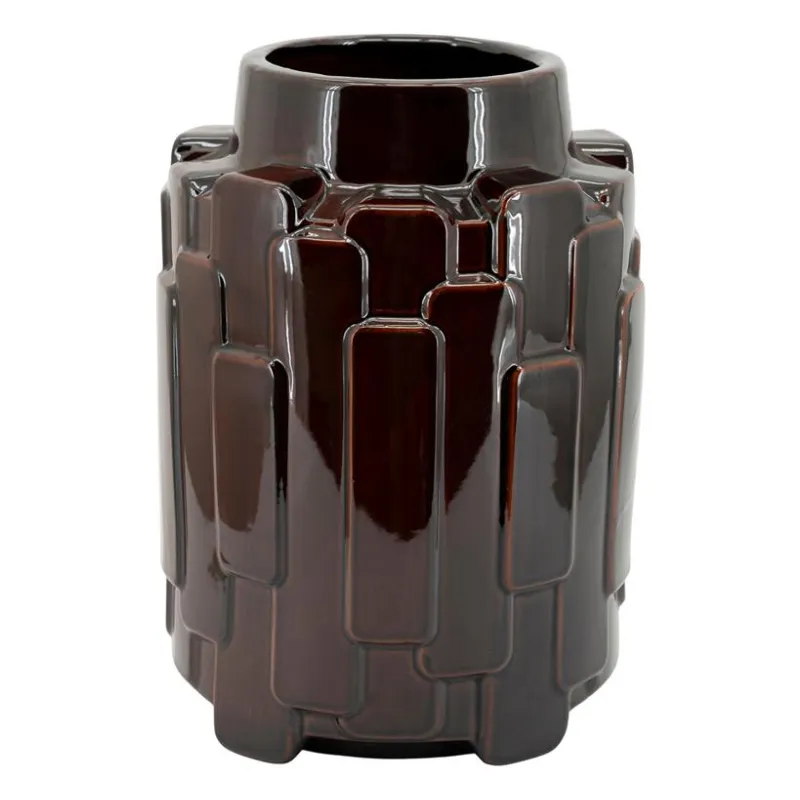 Geary large Vase 26,5x26,5x36 cm Earthenware Brown