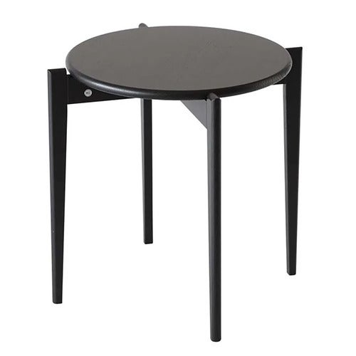 Tilia Side Table Ø51 cm Black Stained Oak