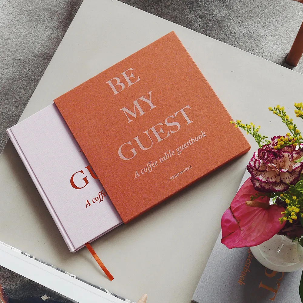 Guest Book - Rust/Pink