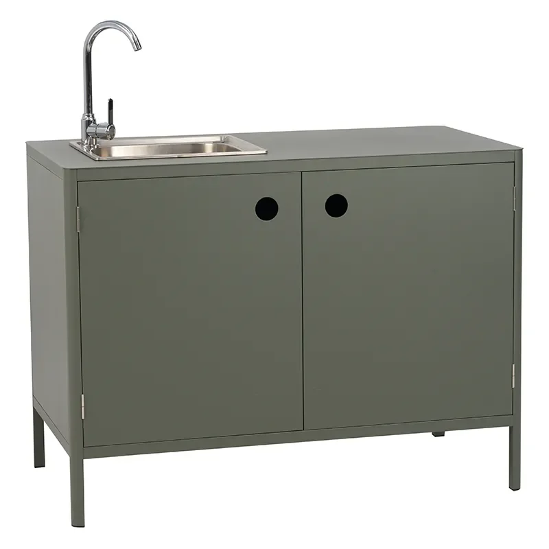 Kelia outdoor kitchen   with sink and tap  Nordic Green