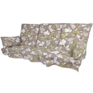 Swing sofa Cushions Low Back Beige Botanical