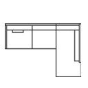 Petito Sofa with chaise lounge L Cat A