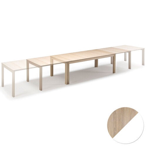 Sm24 Table Oak White Oil/White Laminate 200-356(512)X100X73cm